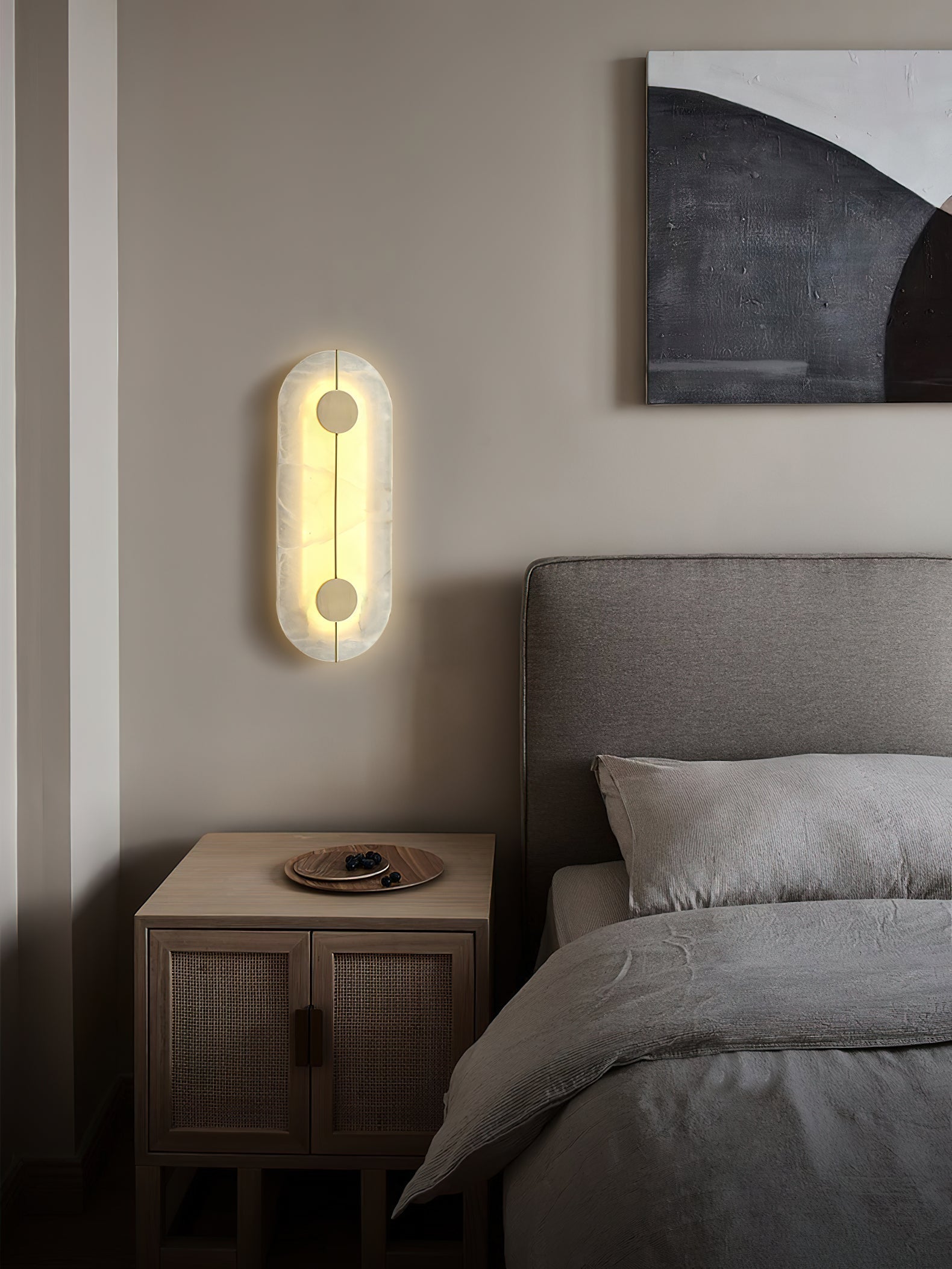 Waegnuvyo Moderne Minimaliste Albâtre Applique Murale