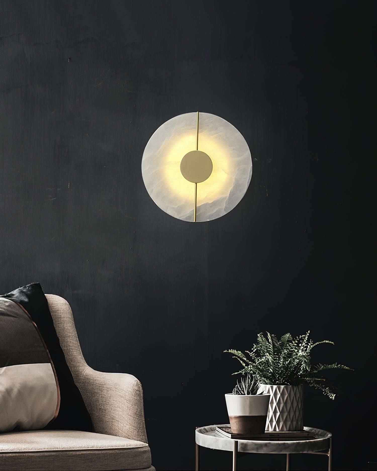 Waegnuvyo Moderne Minimaliste Albâtre Applique Murale