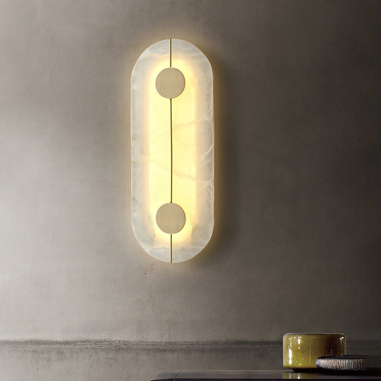 Waegnuvyo Moderne Minimaliste Albâtre Applique Murale