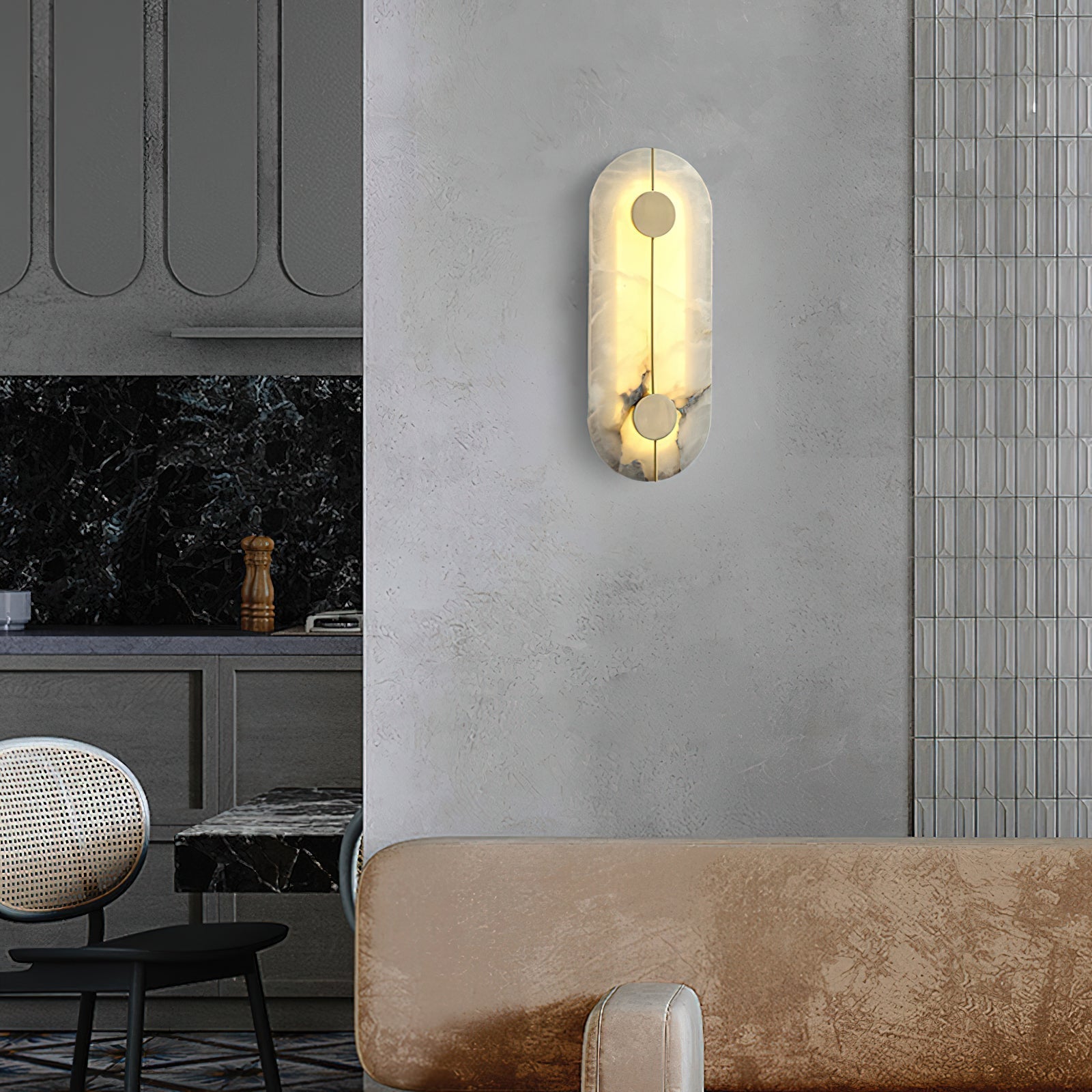 Waegnuvyo Moderne Minimaliste Albâtre Applique Murale