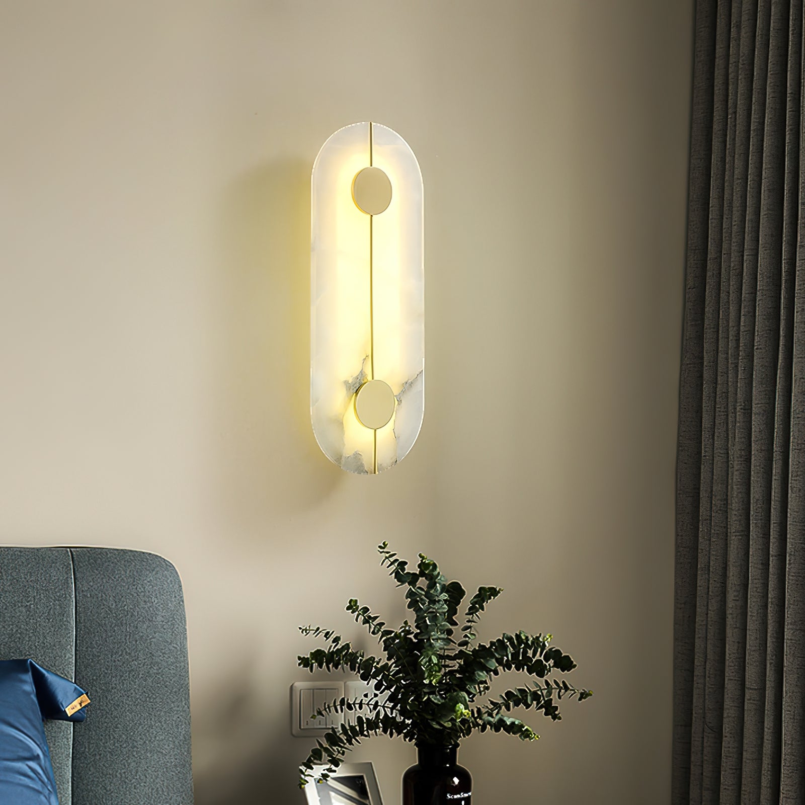 Waegnuvyo Moderne Minimaliste Albâtre Applique Murale