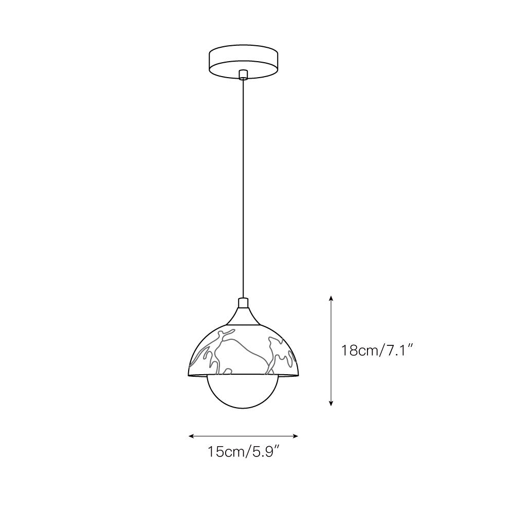 Yrvuvys Moderne Minimaliste Marbre Suspension