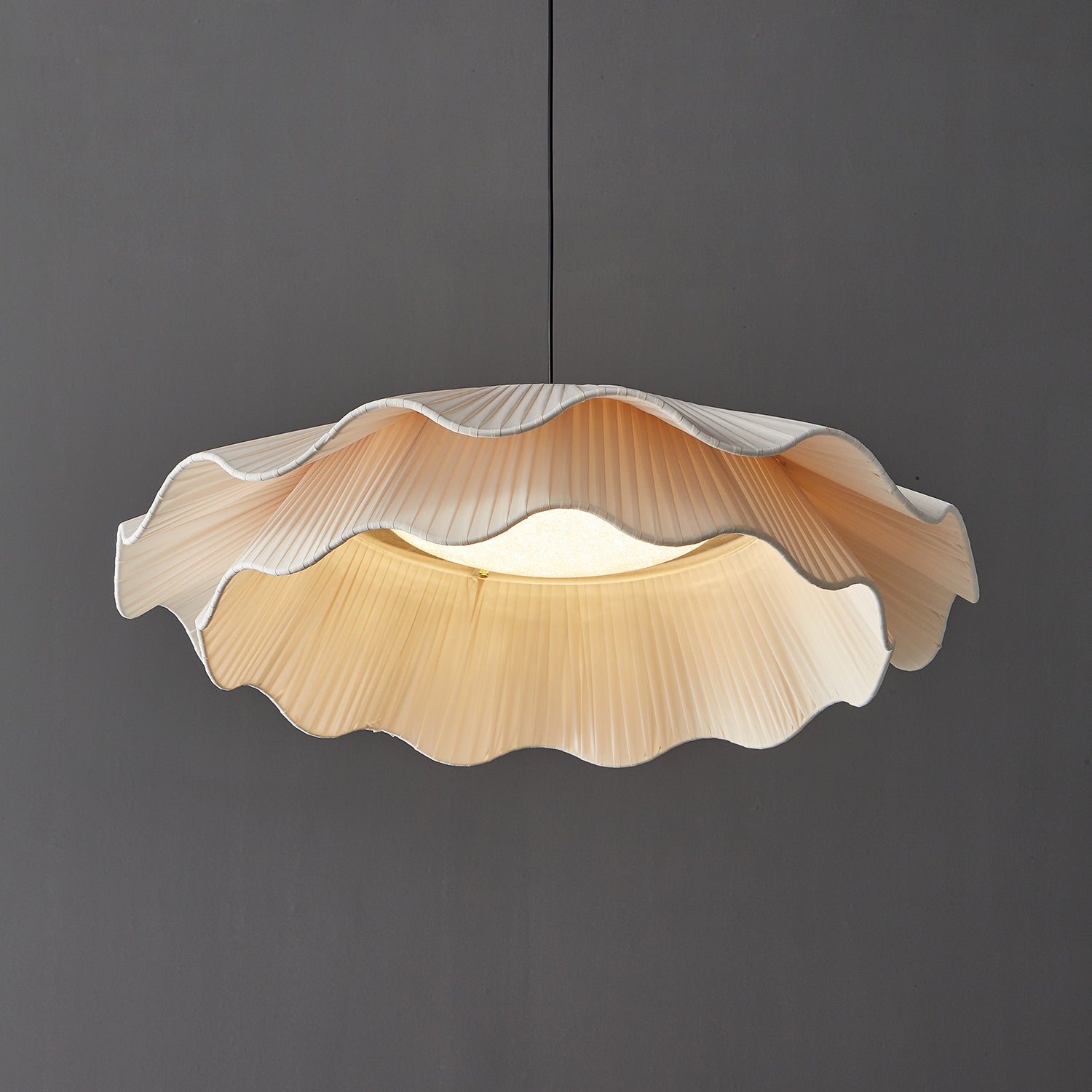 Ellorel Lampe Suspendue en Tissu Wave Brass