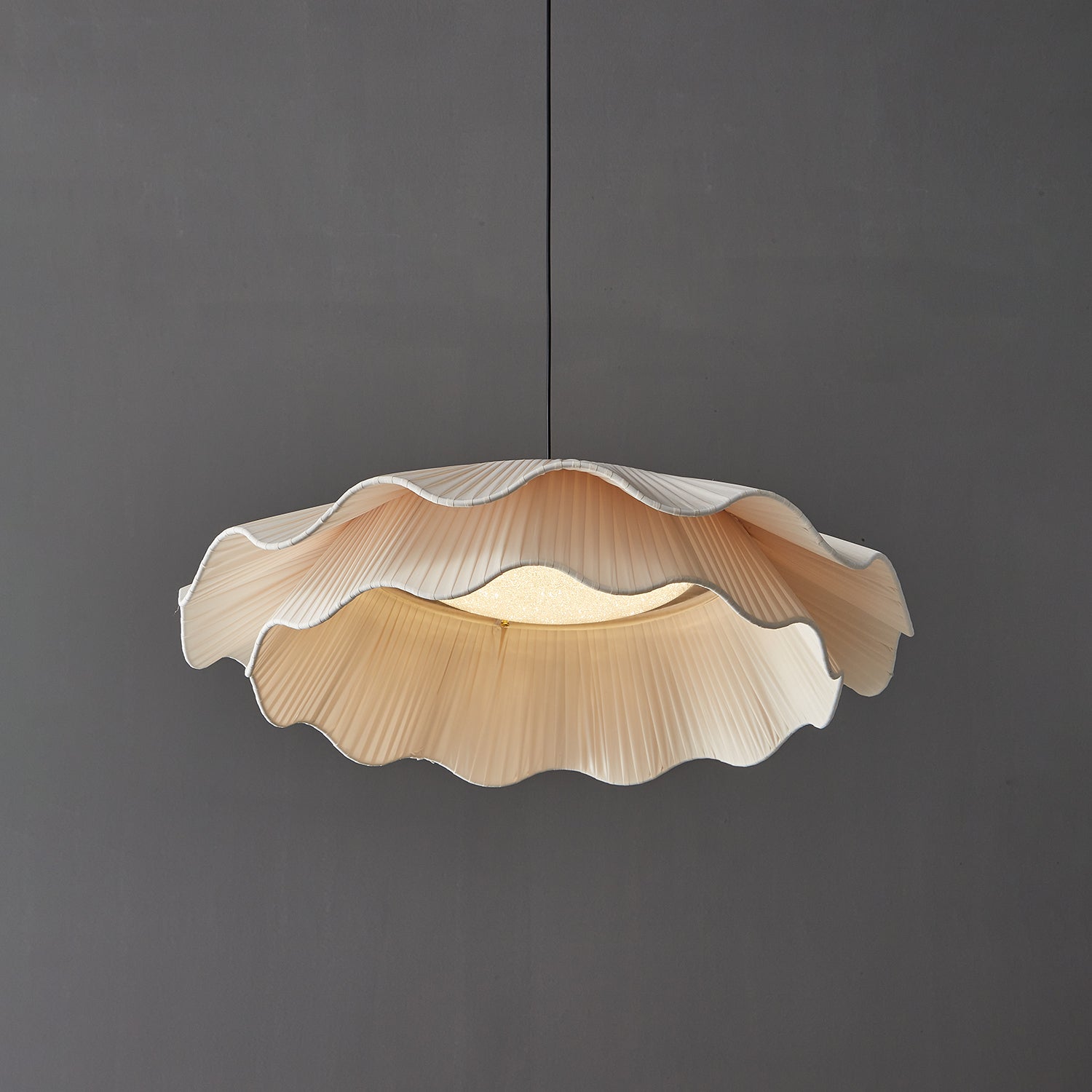 Ellorel Lampe Suspendue en Tissu Wave Brass