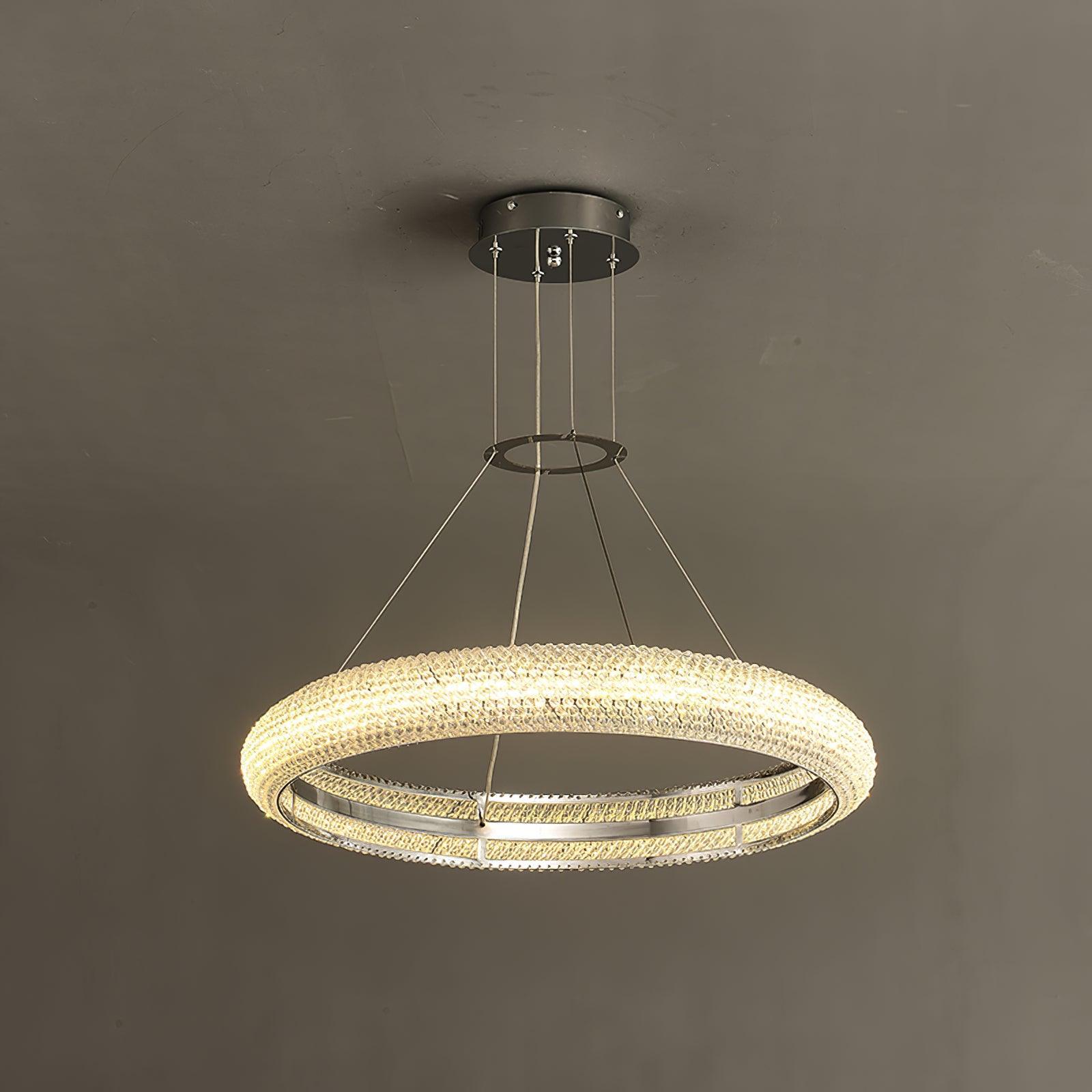 Vazorora Moderne Minimaliste Anneau Crystal Lustre