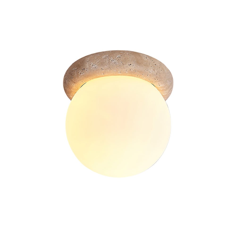 Colaeiel Disque-Globe Travertin Plafonnier