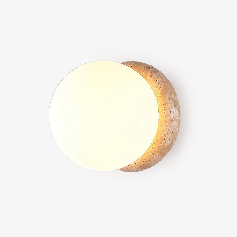 Caliror Ronde-Plaque Travertin Luminaire Mural