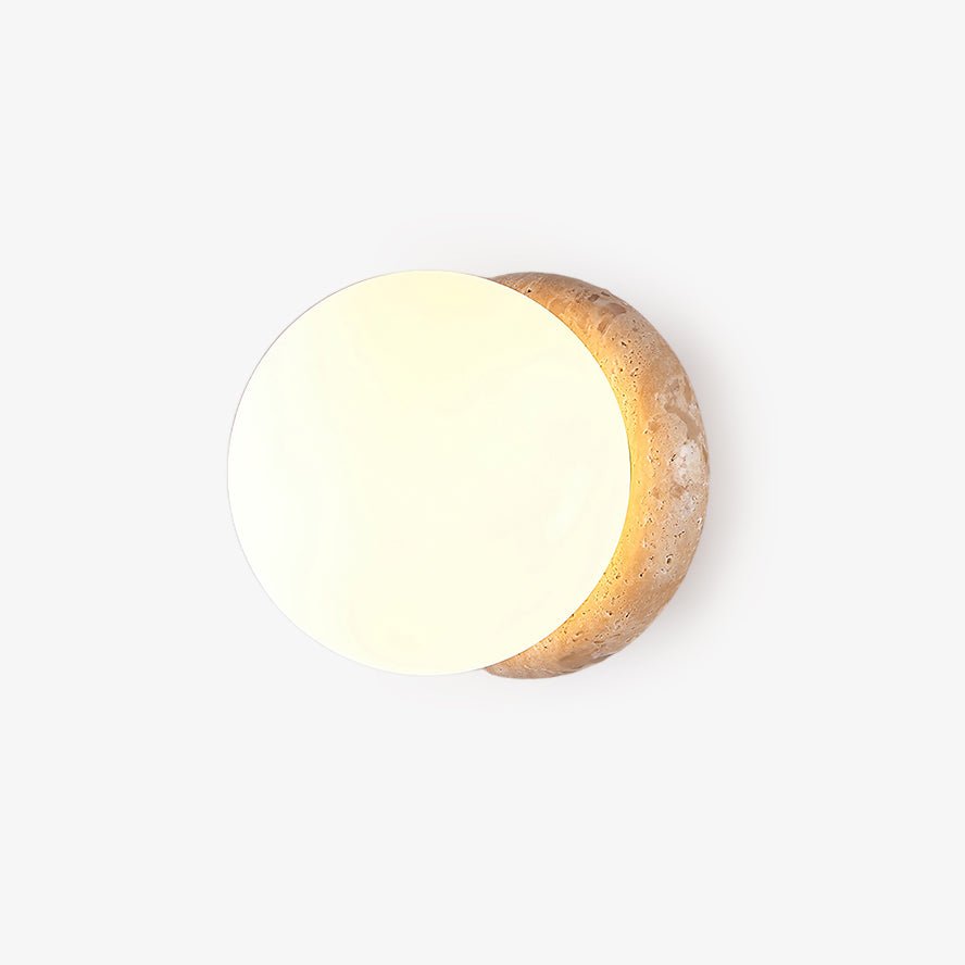 Caliror Ronde-Plaque Travertin Luminaire Mural