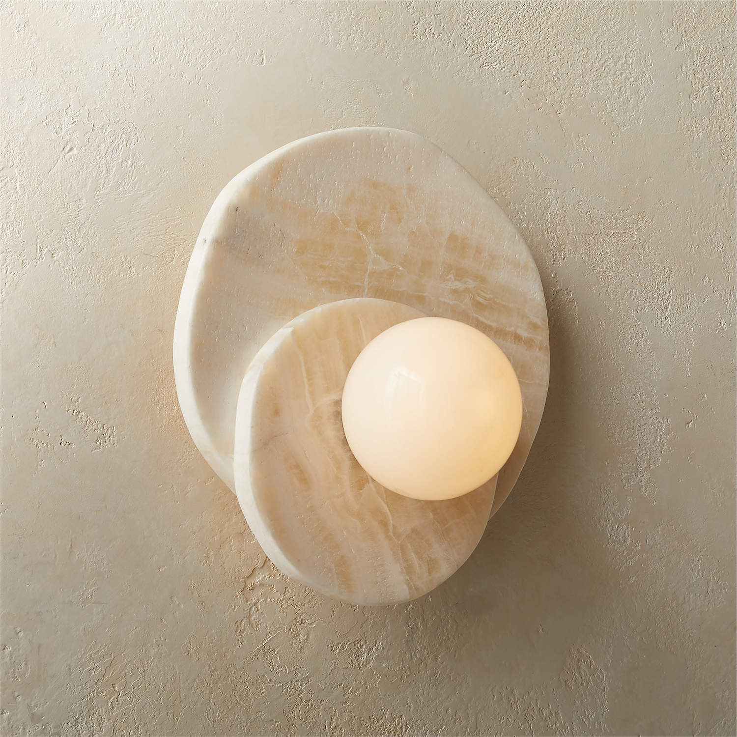 Astr Moderne Minimaliste Unique Pierre Verre Applique Murale