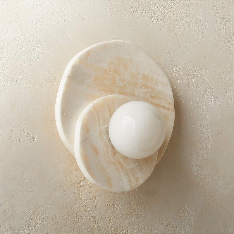 Astr Moderne Minimaliste Unique Pierre Verre Applique Murale