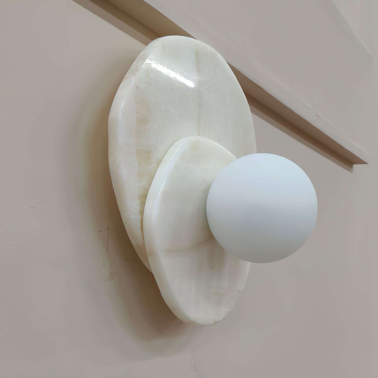 Astr Moderne Minimaliste Unique Pierre Verre Applique Murale