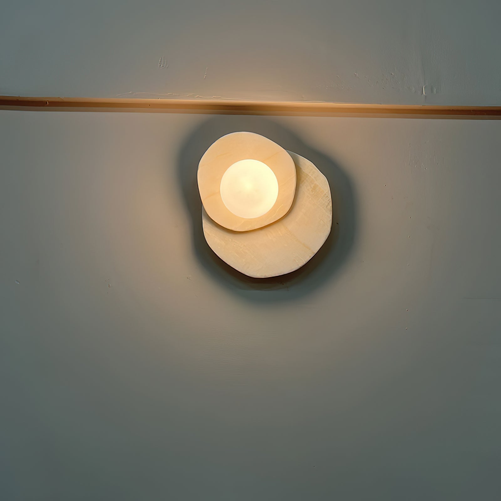 Astr Moderne Minimaliste Unique Pierre Verre Applique Murale