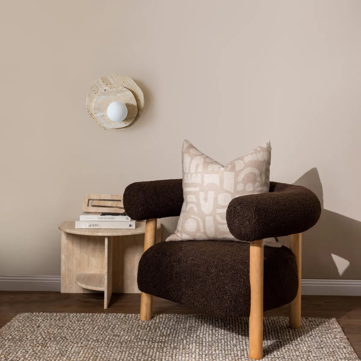Astr Moderne Minimaliste Unique Pierre Verre Applique Murale