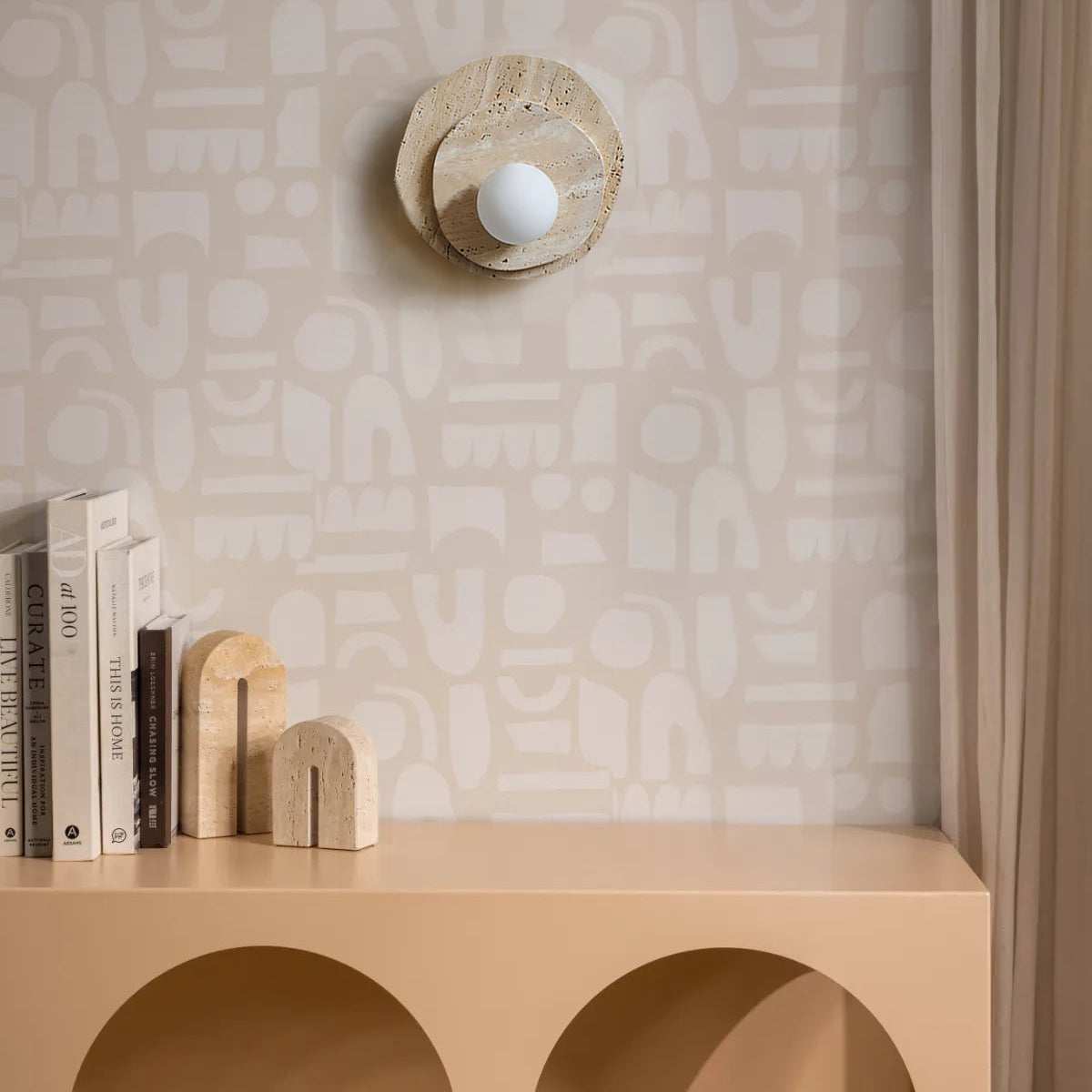 Astr Moderne Minimaliste Unique Pierre Verre Applique Murale