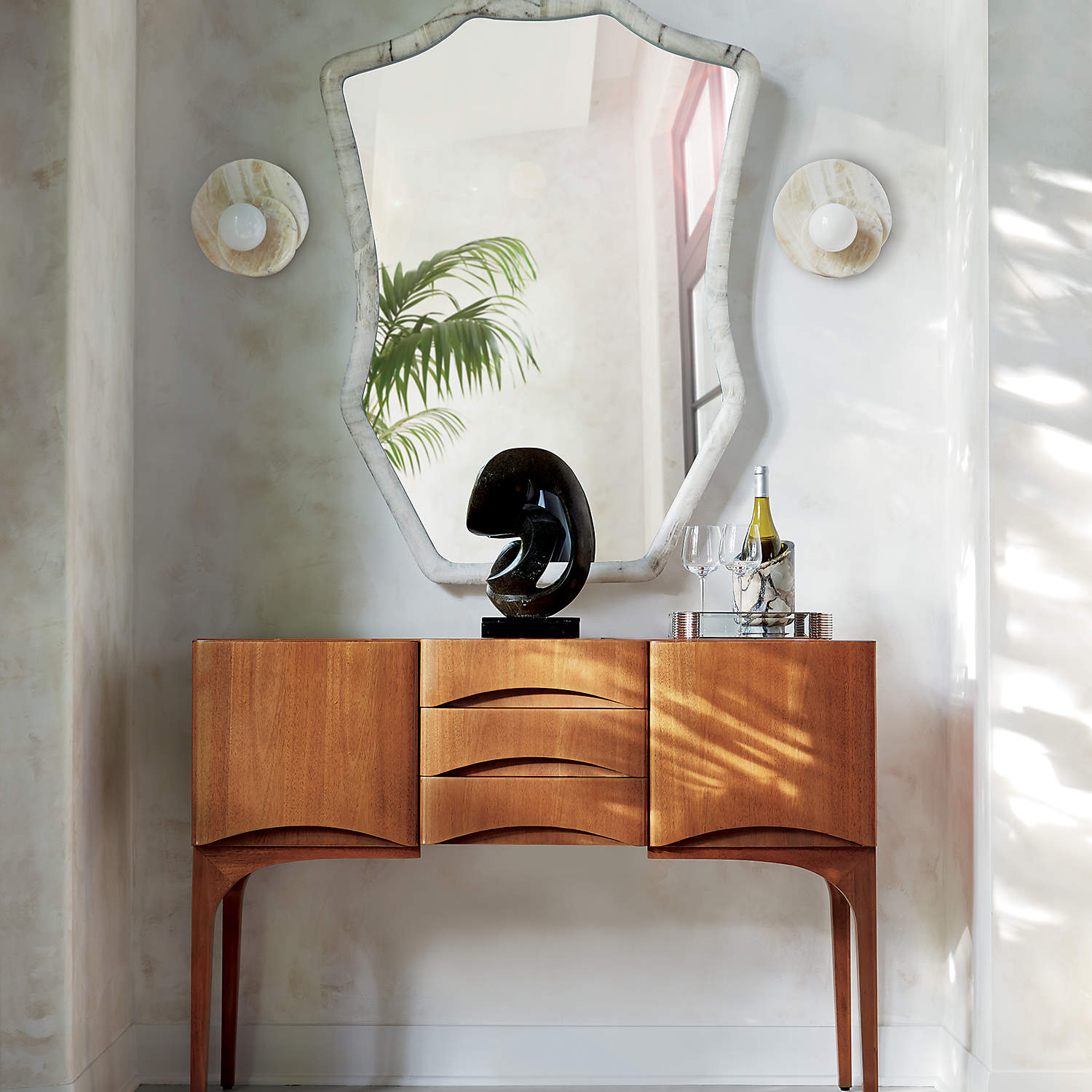 Astr Moderne Minimaliste Unique Pierre Verre Applique Murale