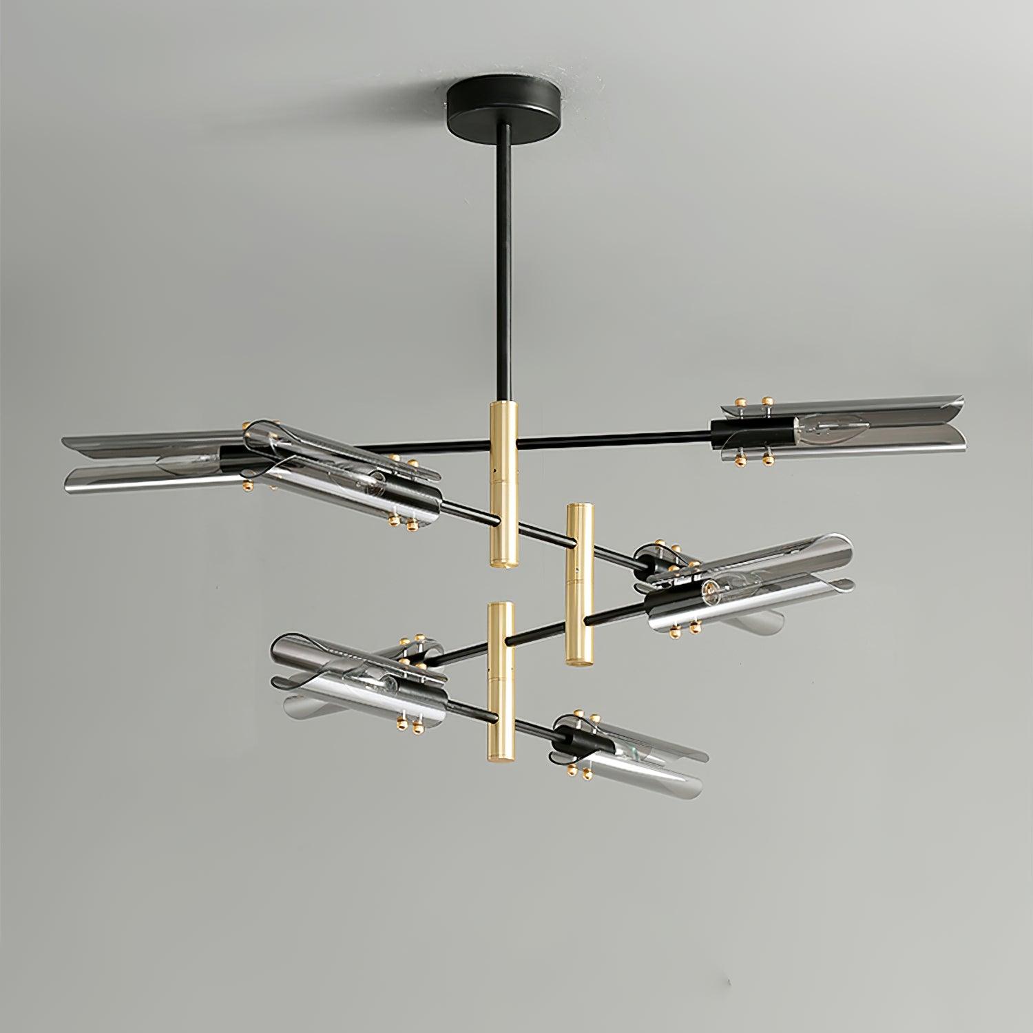 Lustra Lustre Double 6-Luminaires Moderne