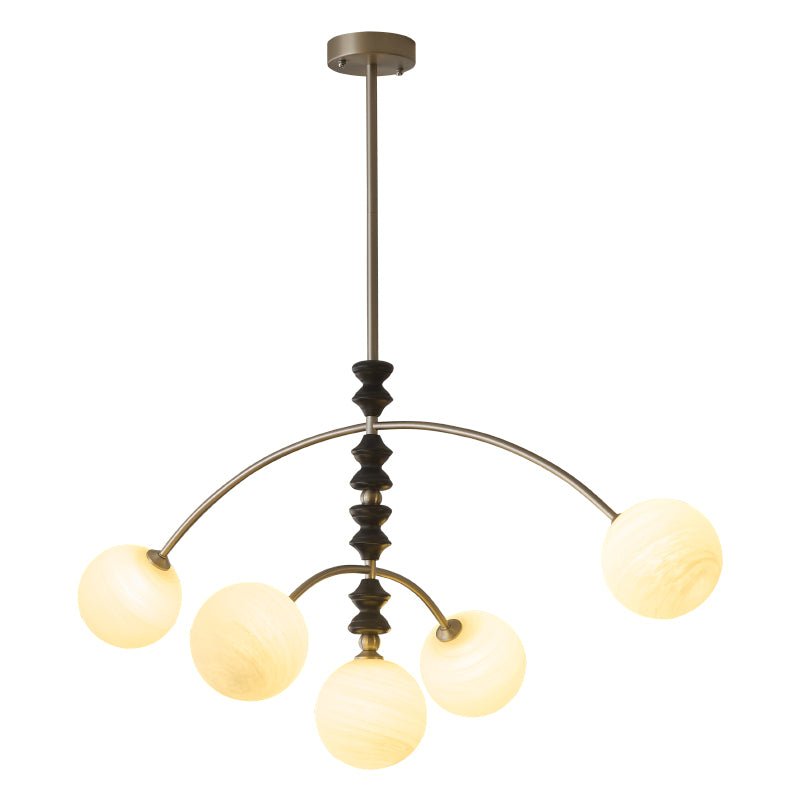 Cucarara Lustre Nordique Traditionnel Artistique en Bois à Arc