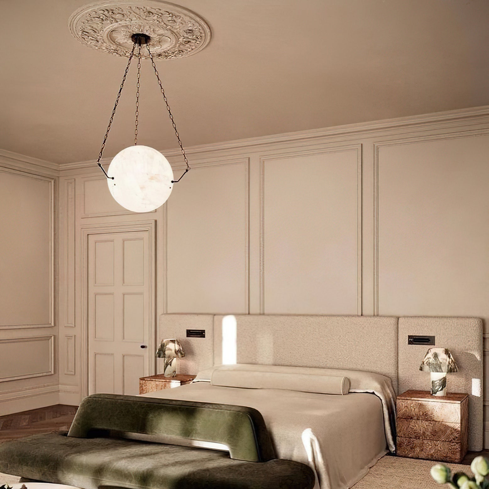 Himinuvys Moderne Minimaliste Albâtre Suspension