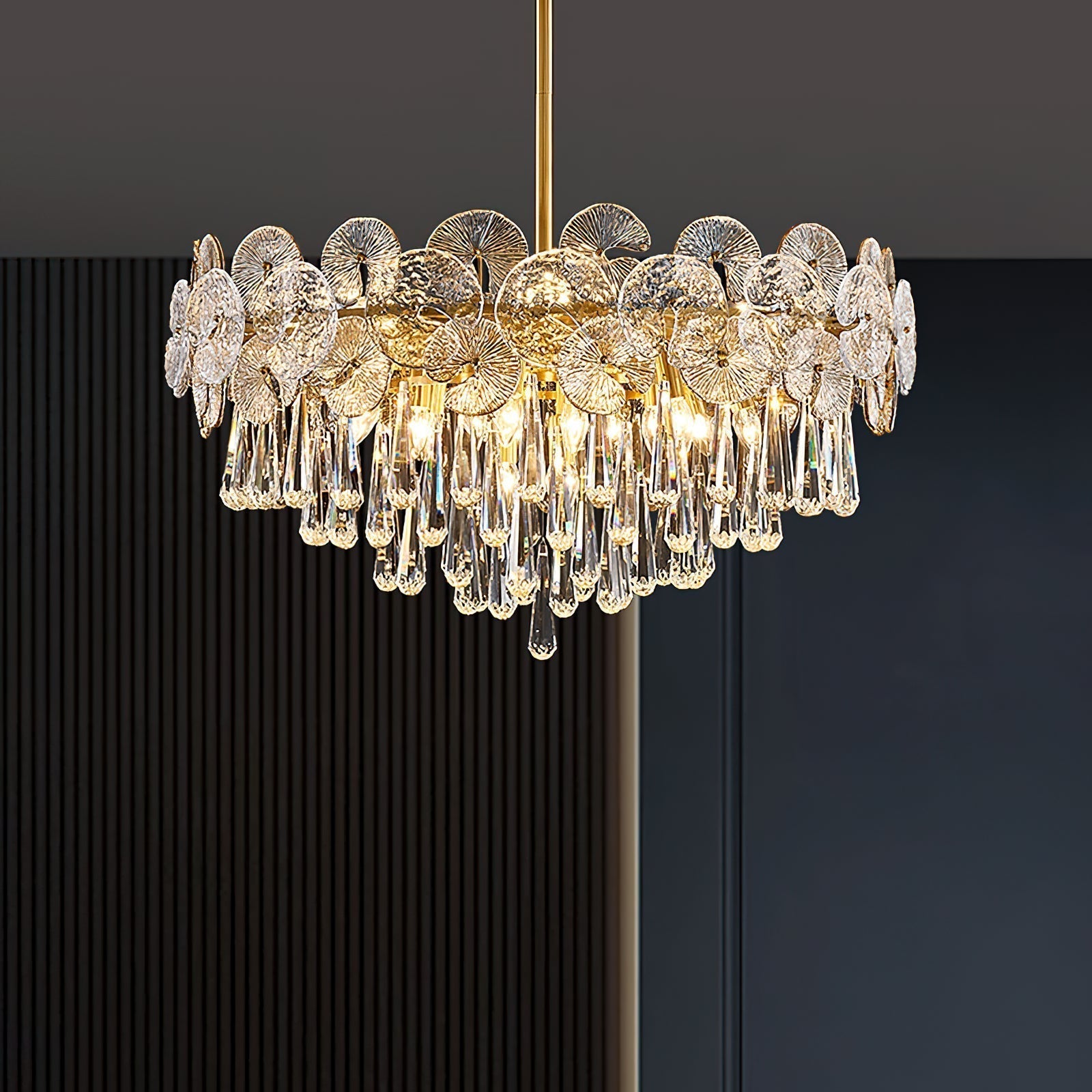 Caeluvyo Postmodern Luxe Élégance Cristal Lustre