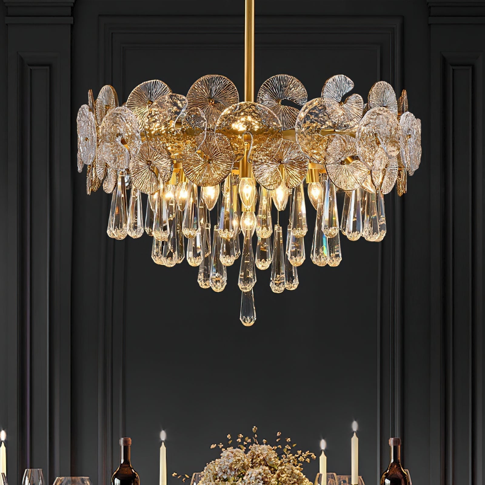 Caeluvyo Postmodern Luxe Élégance Cristal Lustre