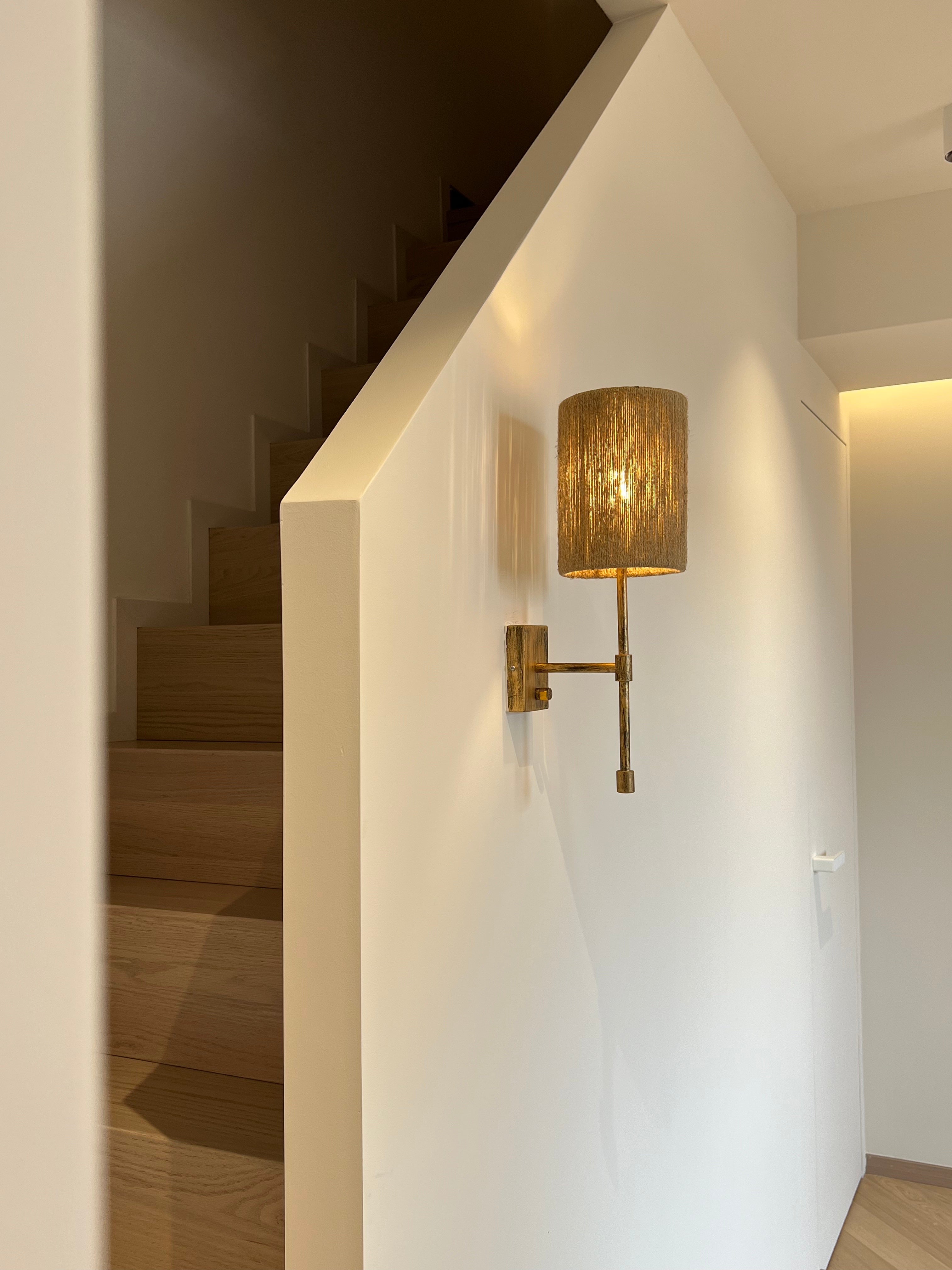 Eirikuvyo Moderne Minimaliste Métal Tissu Applique Murale