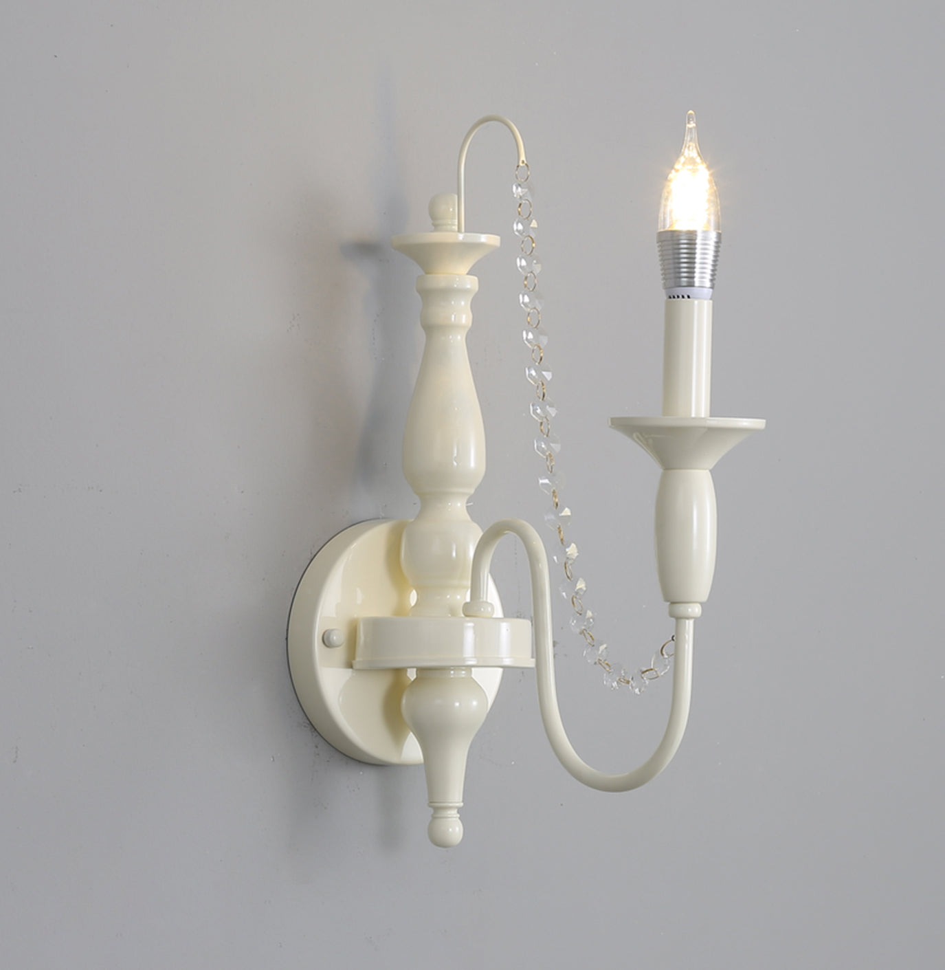 Jarnbruvys Traditionnel Bougie Métal Cristal Applique Murale