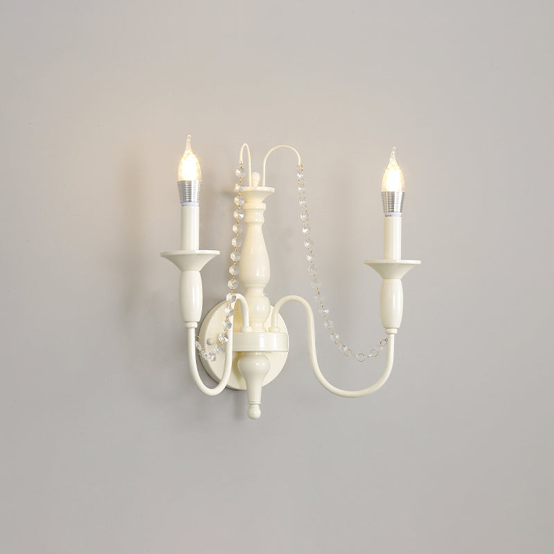 Jarnbruvys Traditionnel Bougie Métal Cristal Applique Murale