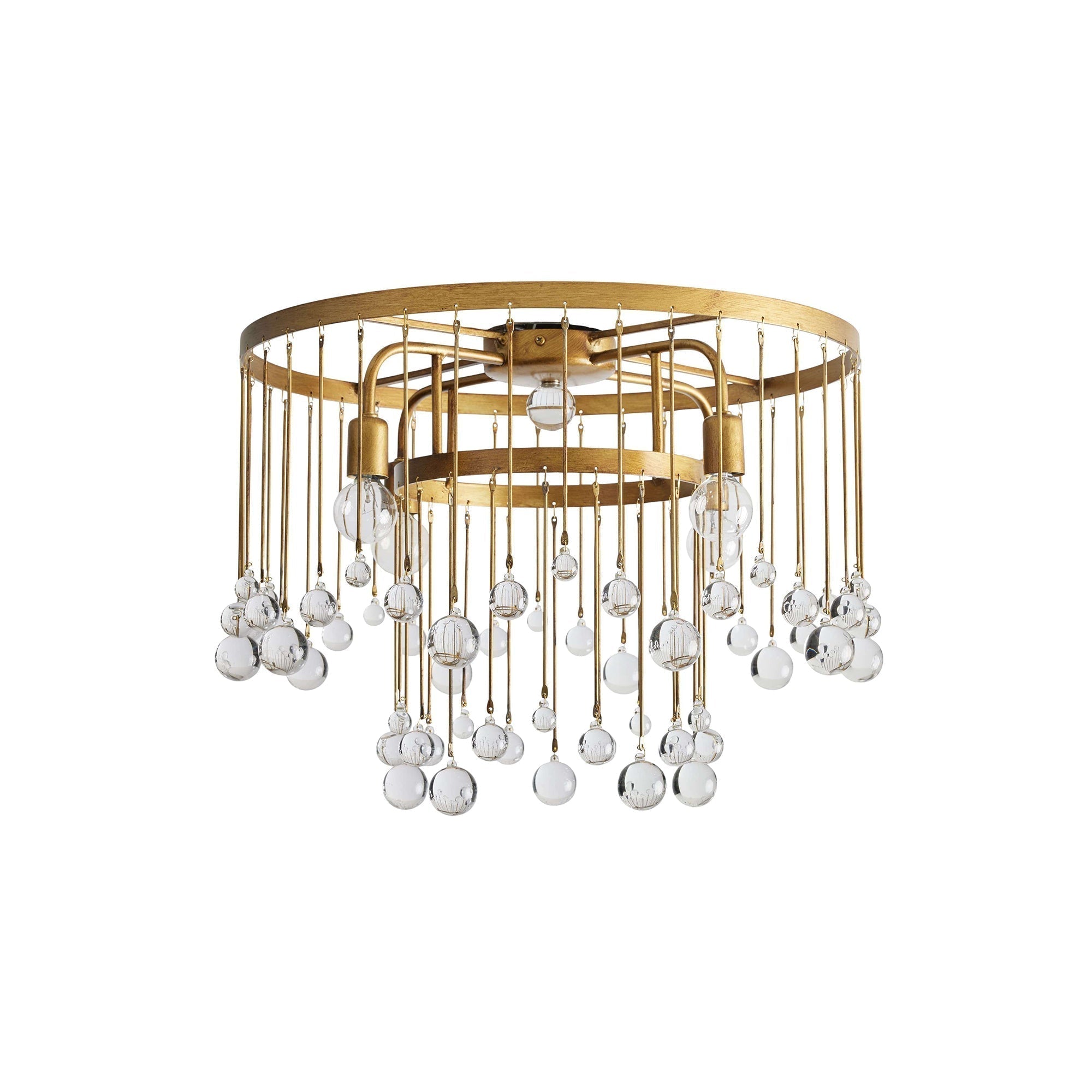 Fljotuvyo Postmodern Luxe Laiton Cristal Montage Encastré Plafonnier