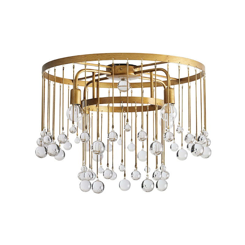Fljotuvyo Postmodern Luxe Laiton Cristal Montage Encastré Plafonnier