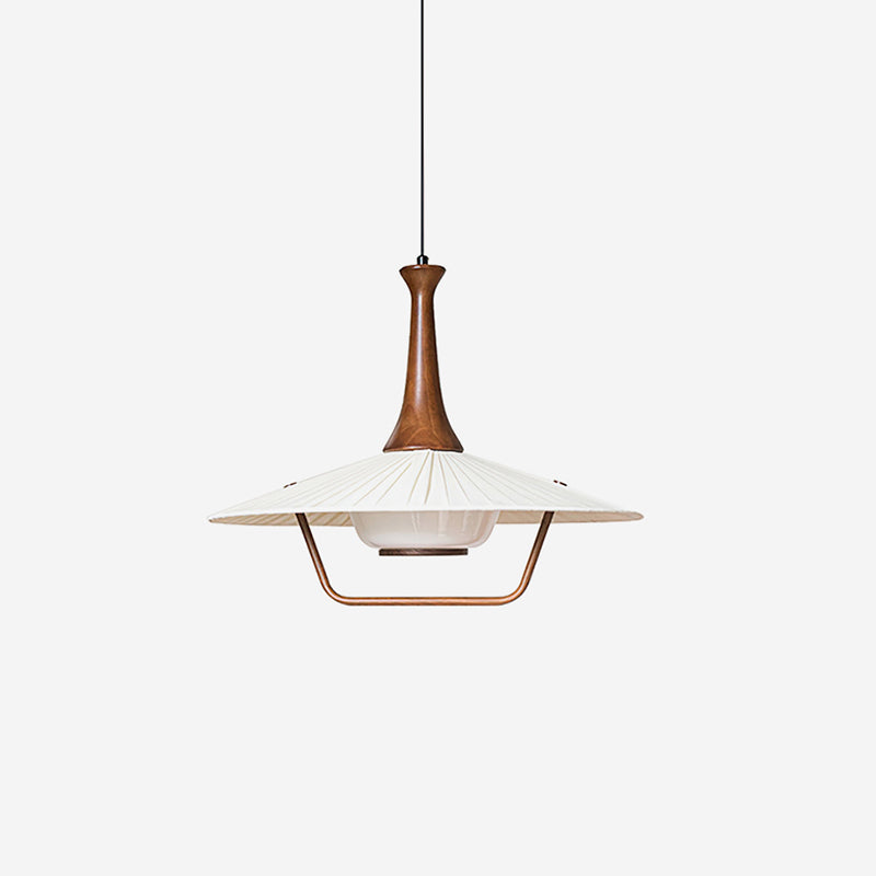 Vionne Suspension en bois et blanc style milieu du siècle