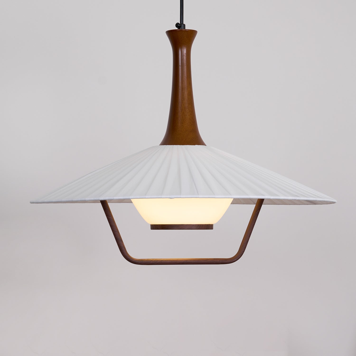 Vionne Suspension en bois et blanc style milieu du siècle