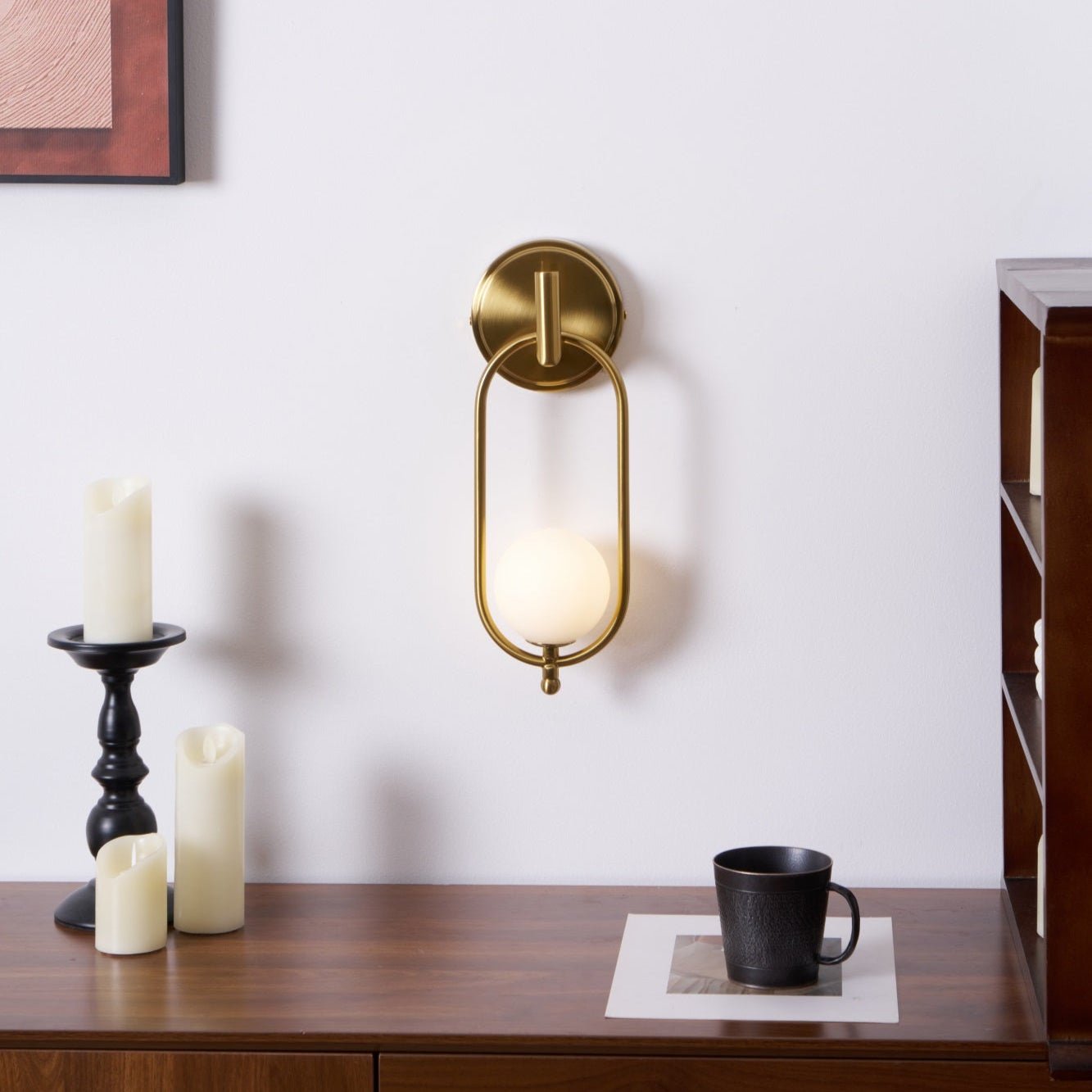 Cumirisra Moderne Minimaliste Laiton Verre Applique Lumière