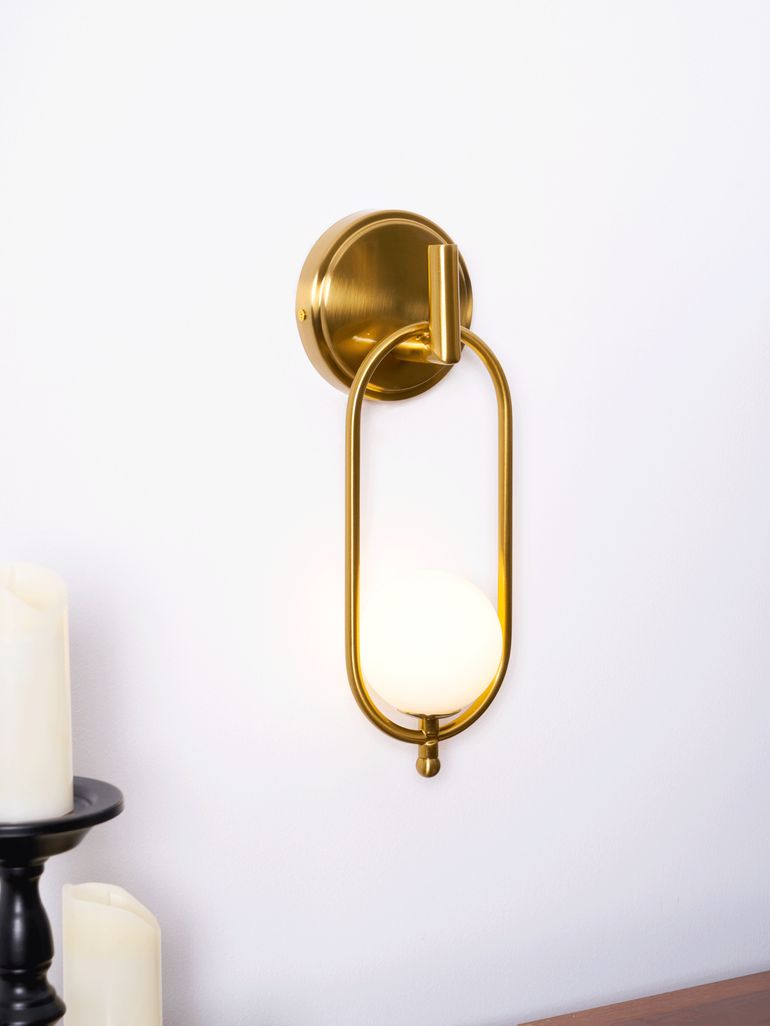Cumirisra Moderne Minimaliste Laiton Verre Applique Lumière