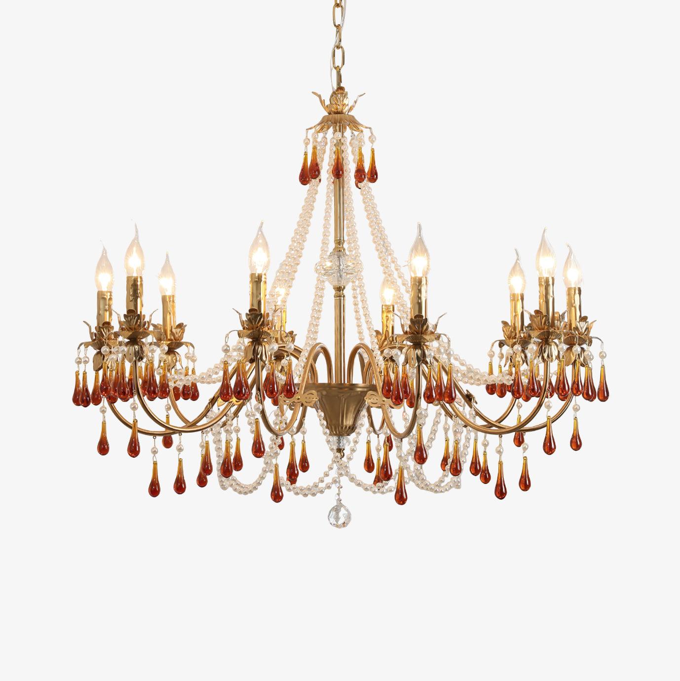 Ormirara Lustre Cristal Ambre Luxe Postmoderne