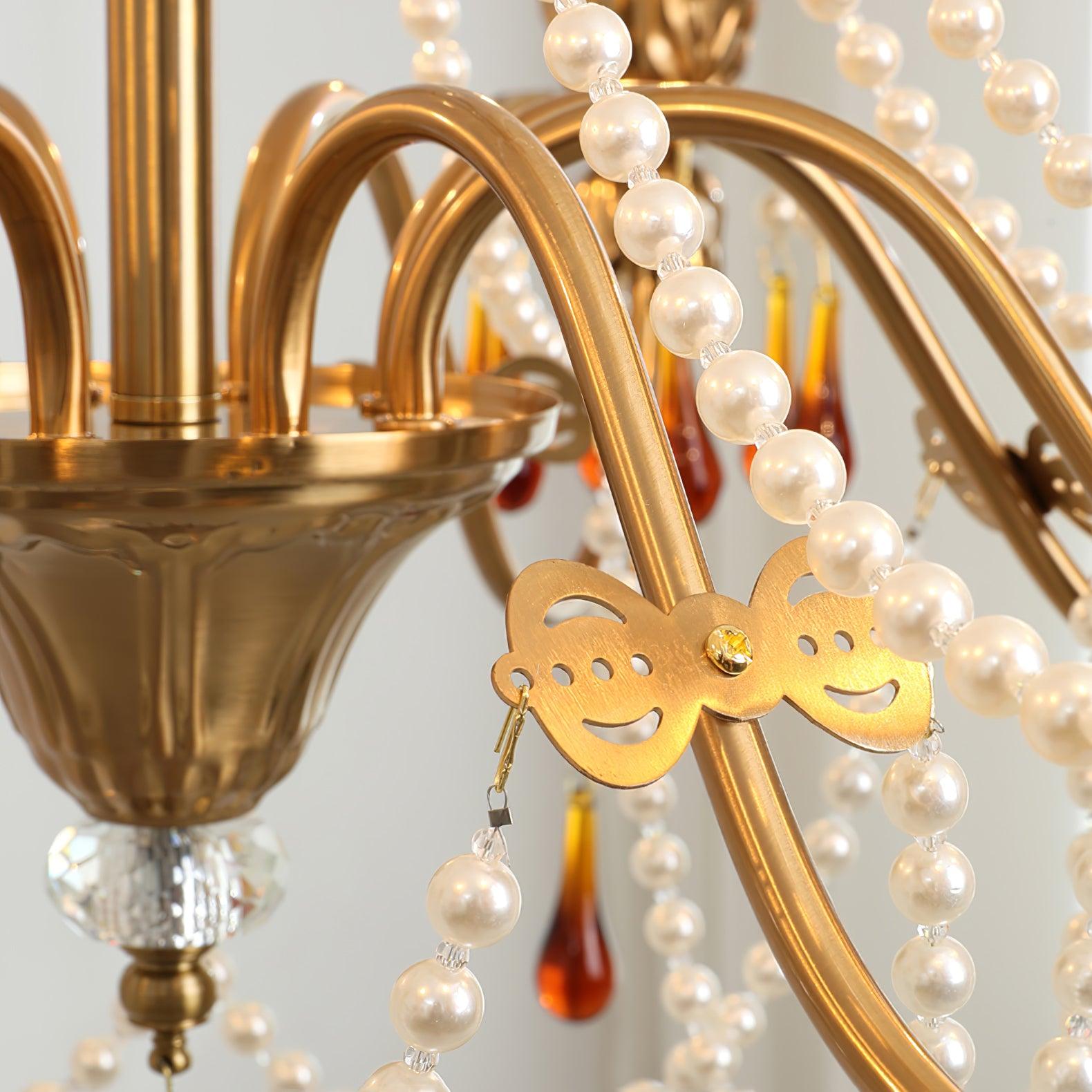 Ormirara Lustre Cristal Ambre Luxe Postmoderne