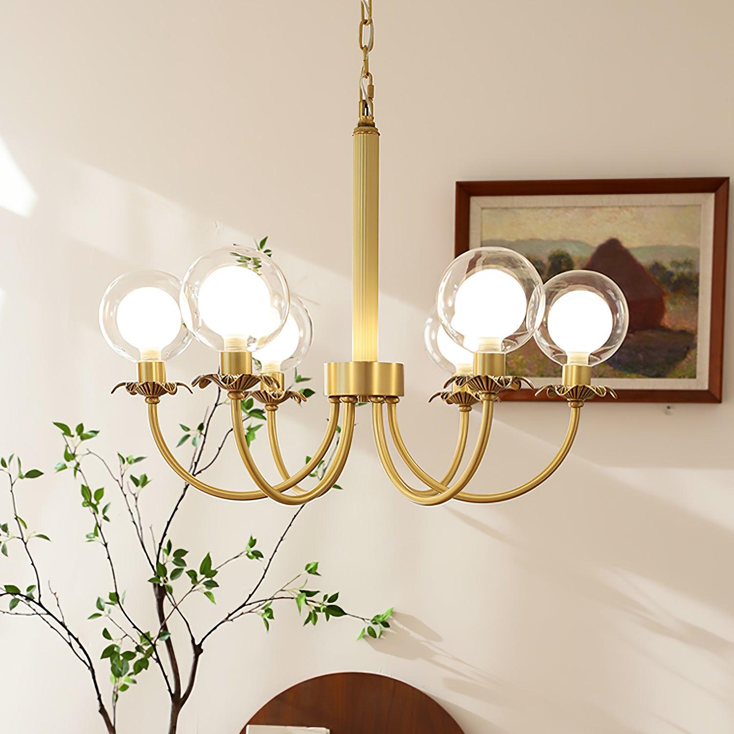 Crown Lustre en Verre Classique
