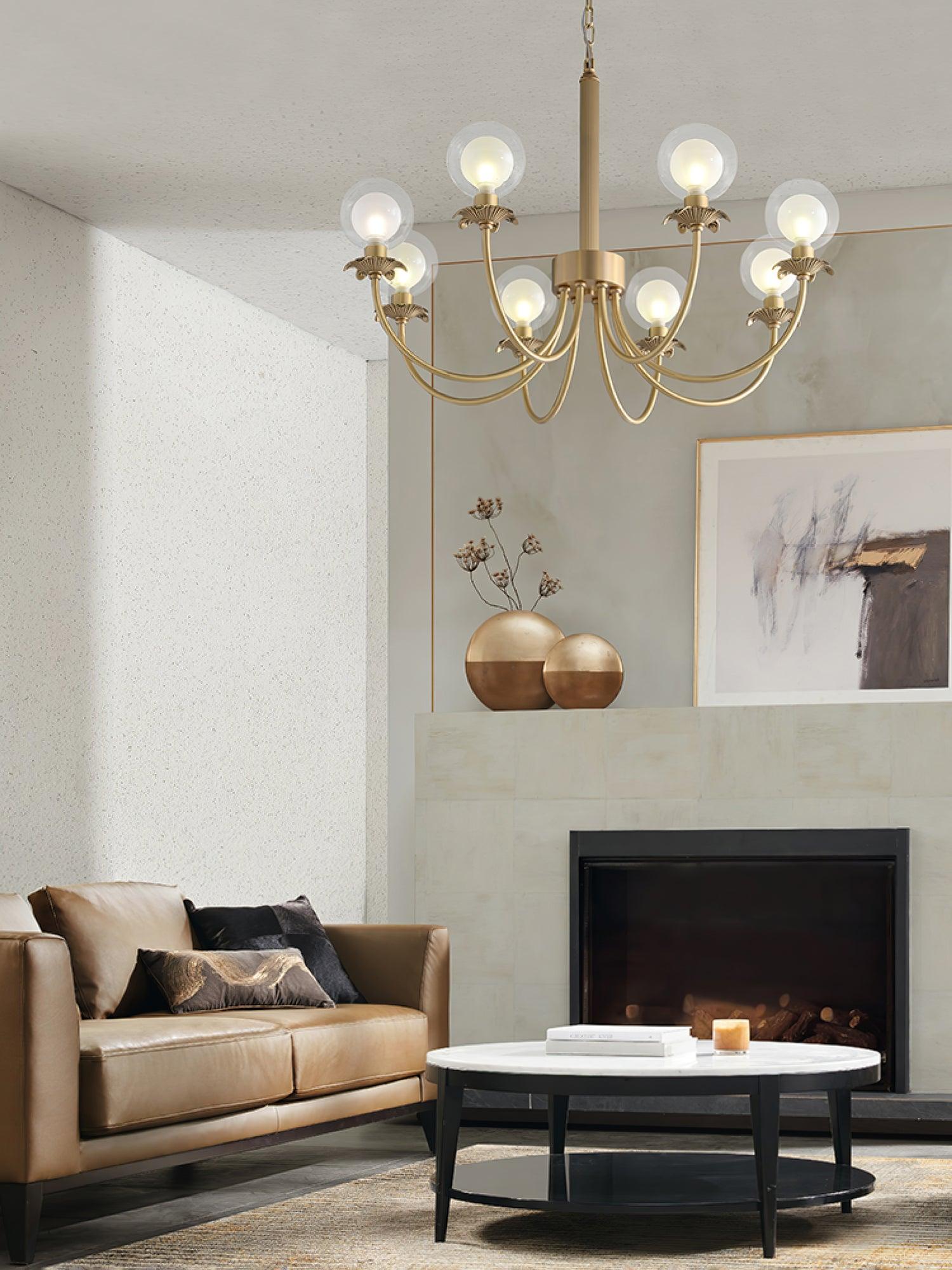 Crown Lustre en Verre Classique