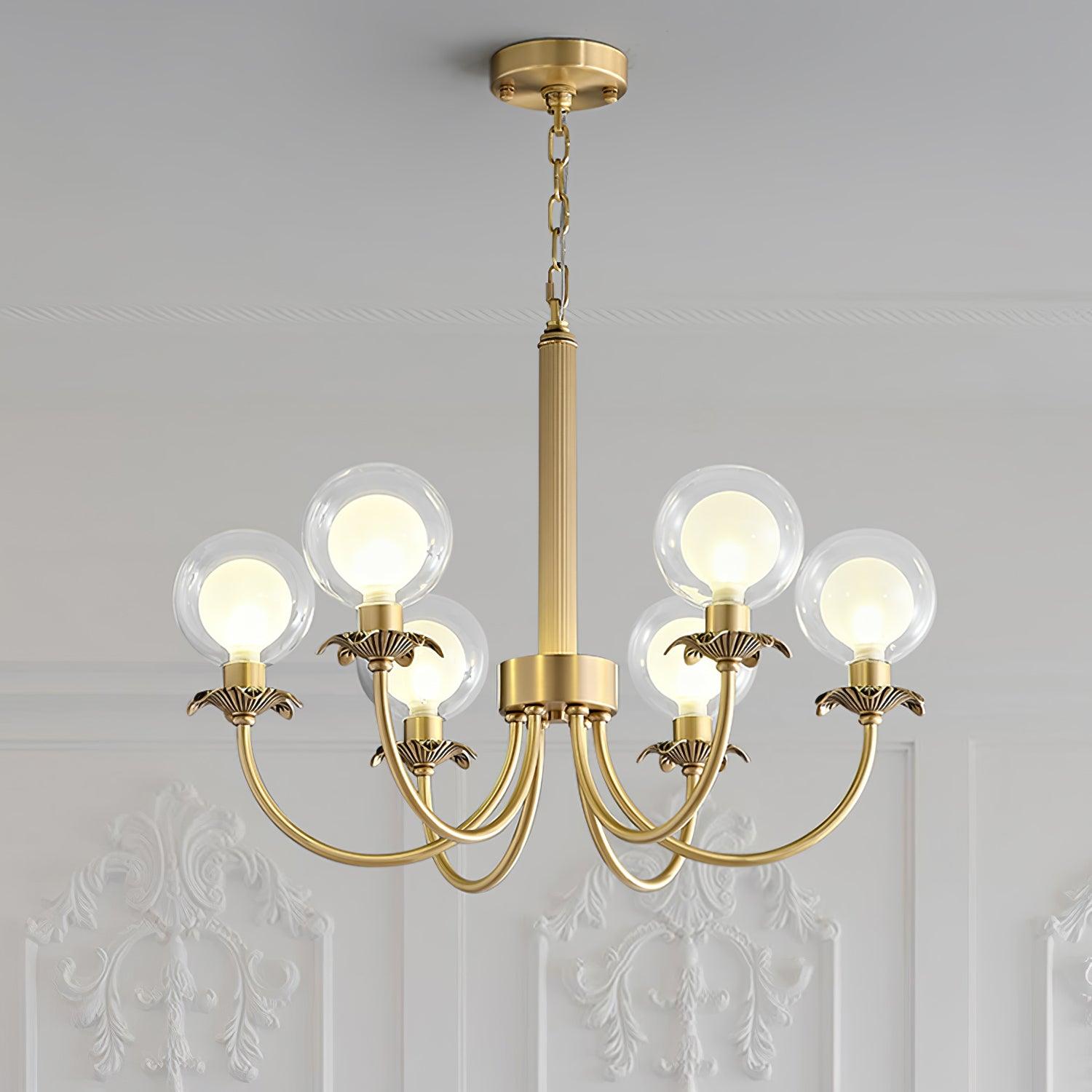 Crown Lustre en Verre Classique