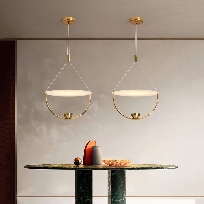 Vecaros Moderne Minimaliste Disque Pendentif Lampe