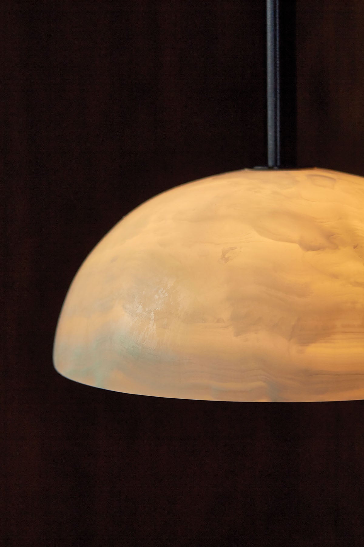 Aurelia Moderne Minimaliste Élégance Laiton Métal Verre Suspension