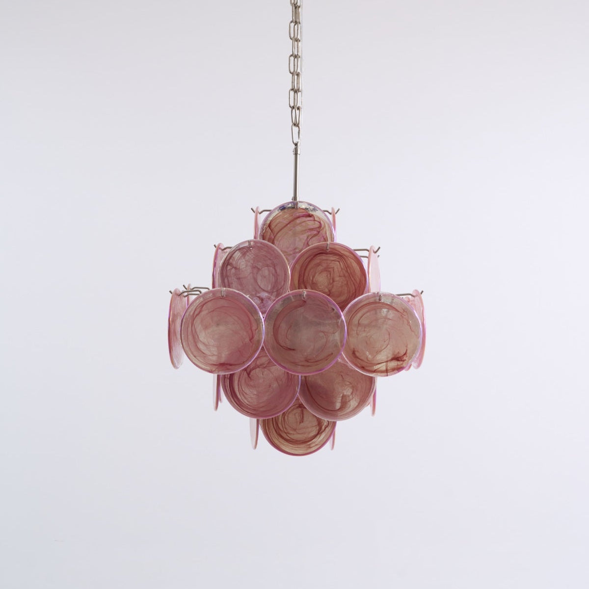 Aurora Lustre Rose Verre Disque Superposé Romantique