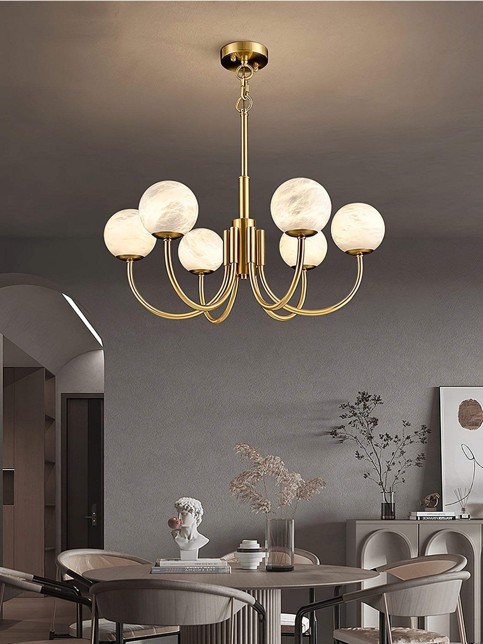 Alira Lustre Vintage en Albâtre