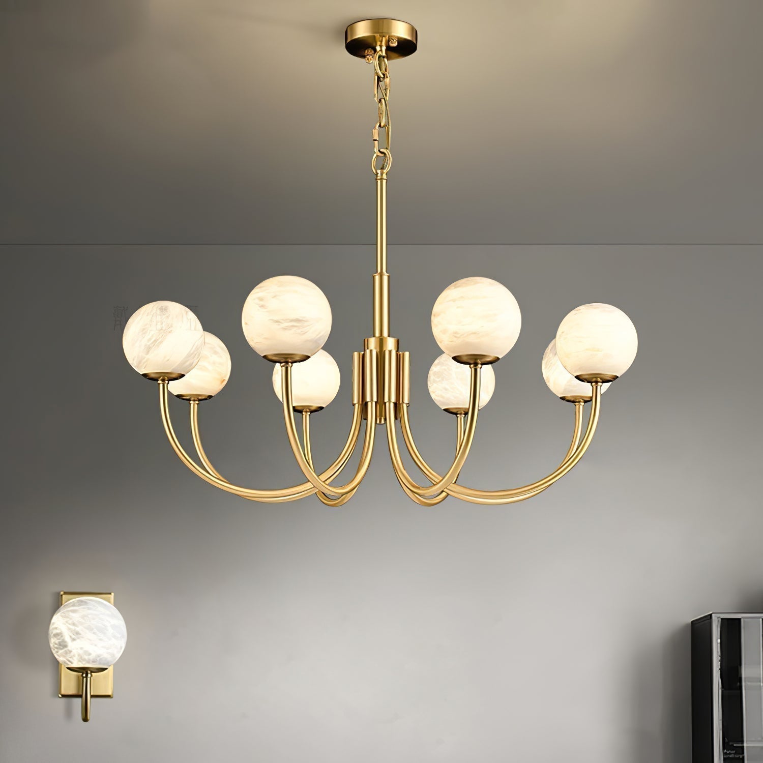Alira Lustre Vintage en Albâtre