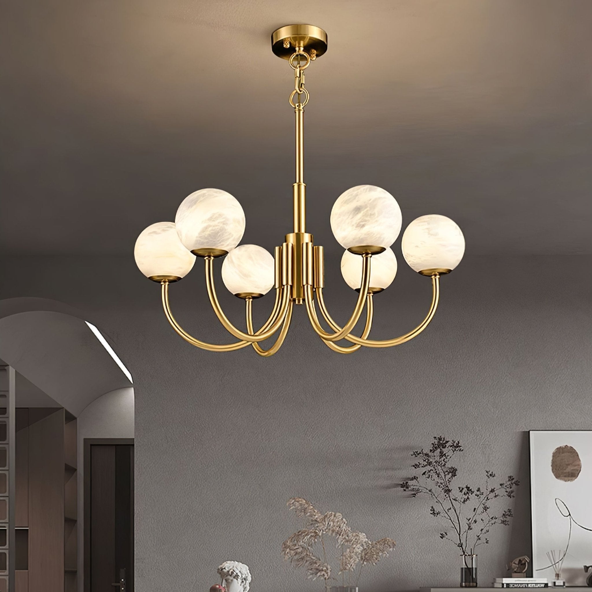 Alira Lustre Vintage en Albâtre