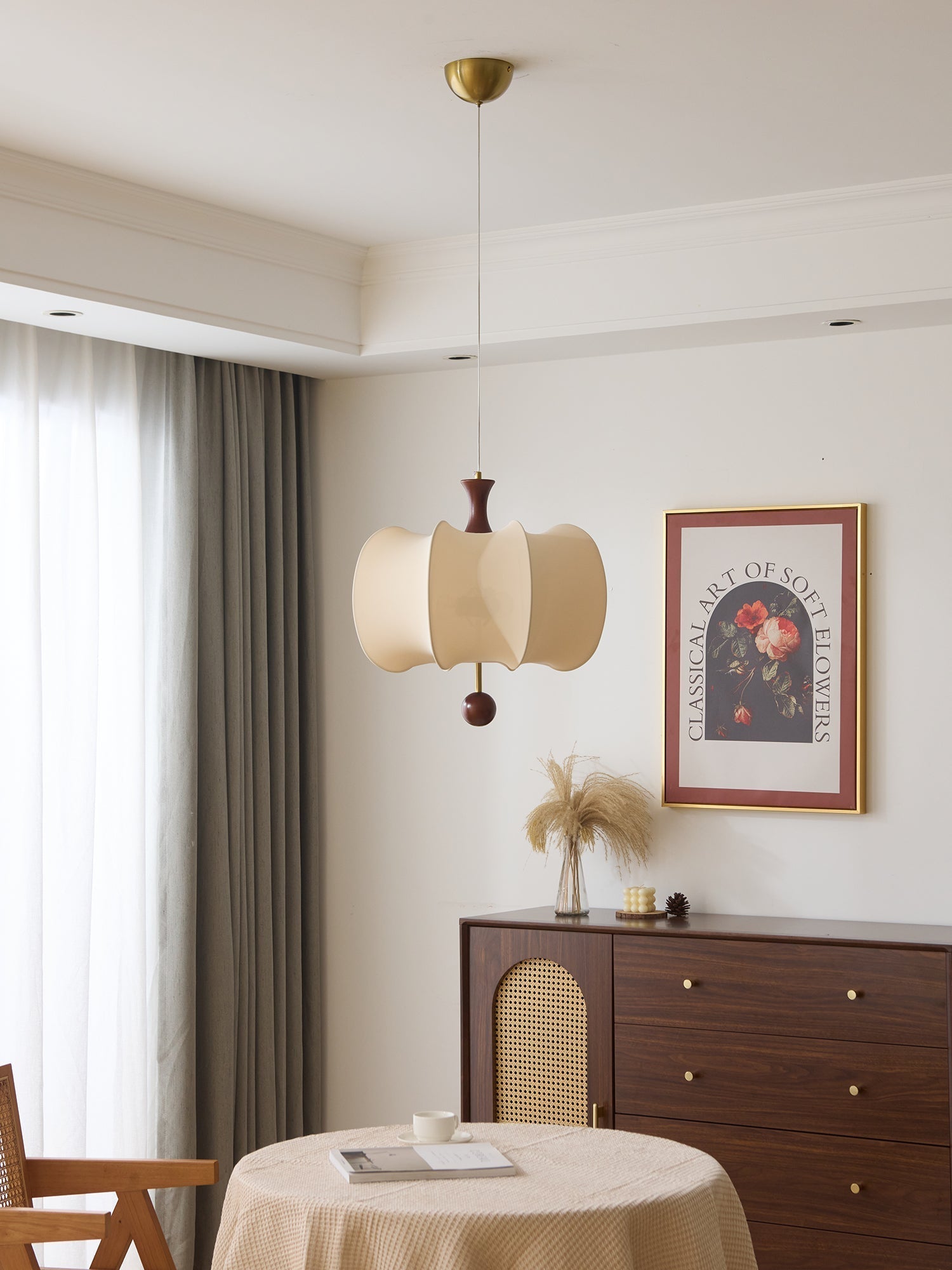 Calithra Suspension en Tissu et Bois