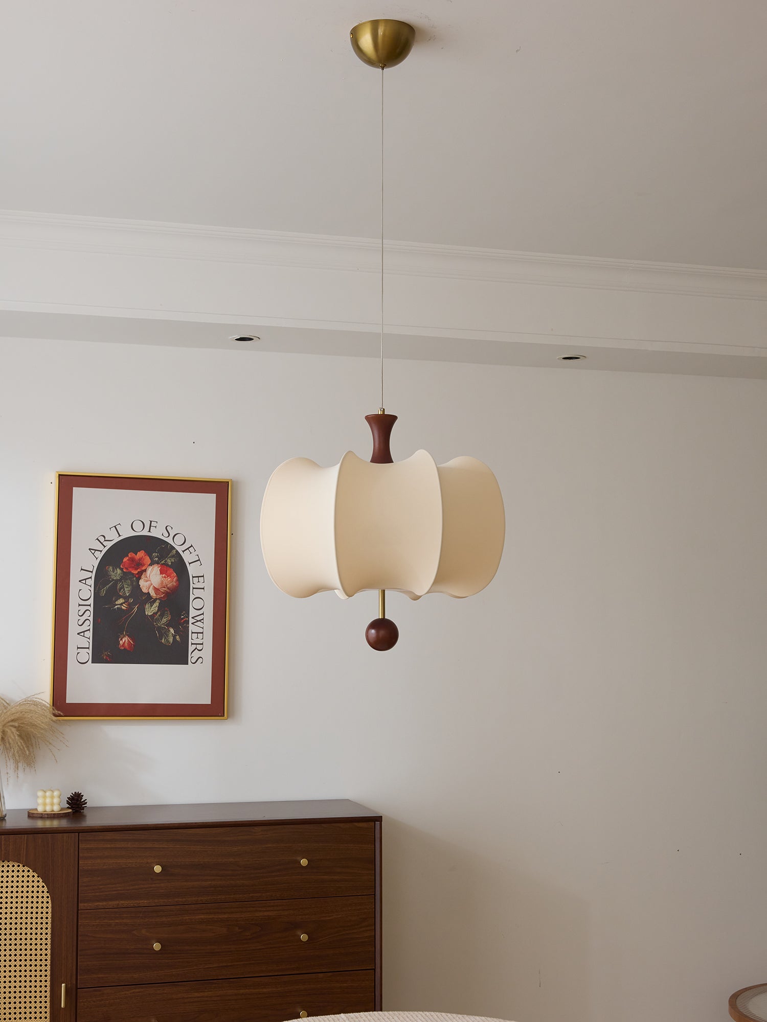 Calithra Suspension en Tissu et Bois