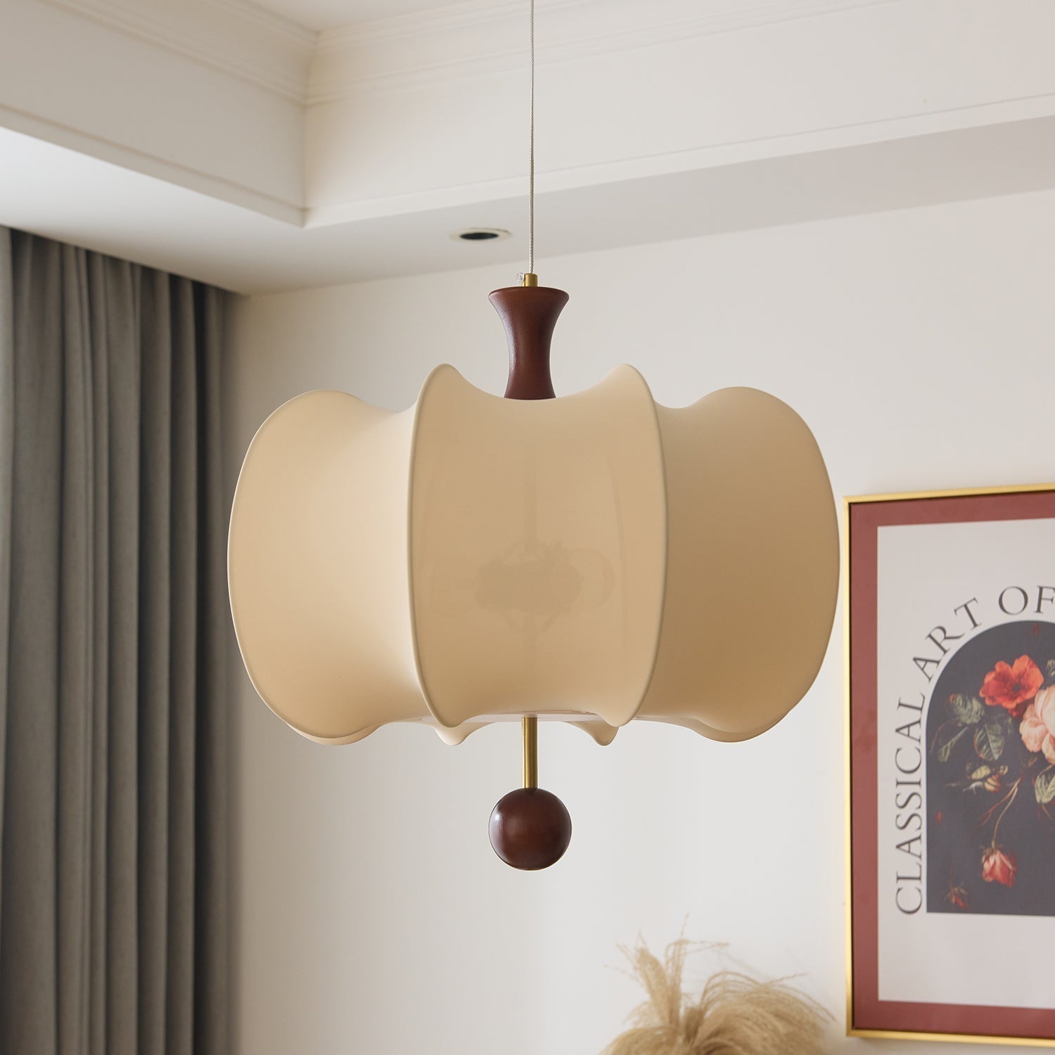 Calithra Suspension en Tissu et Bois