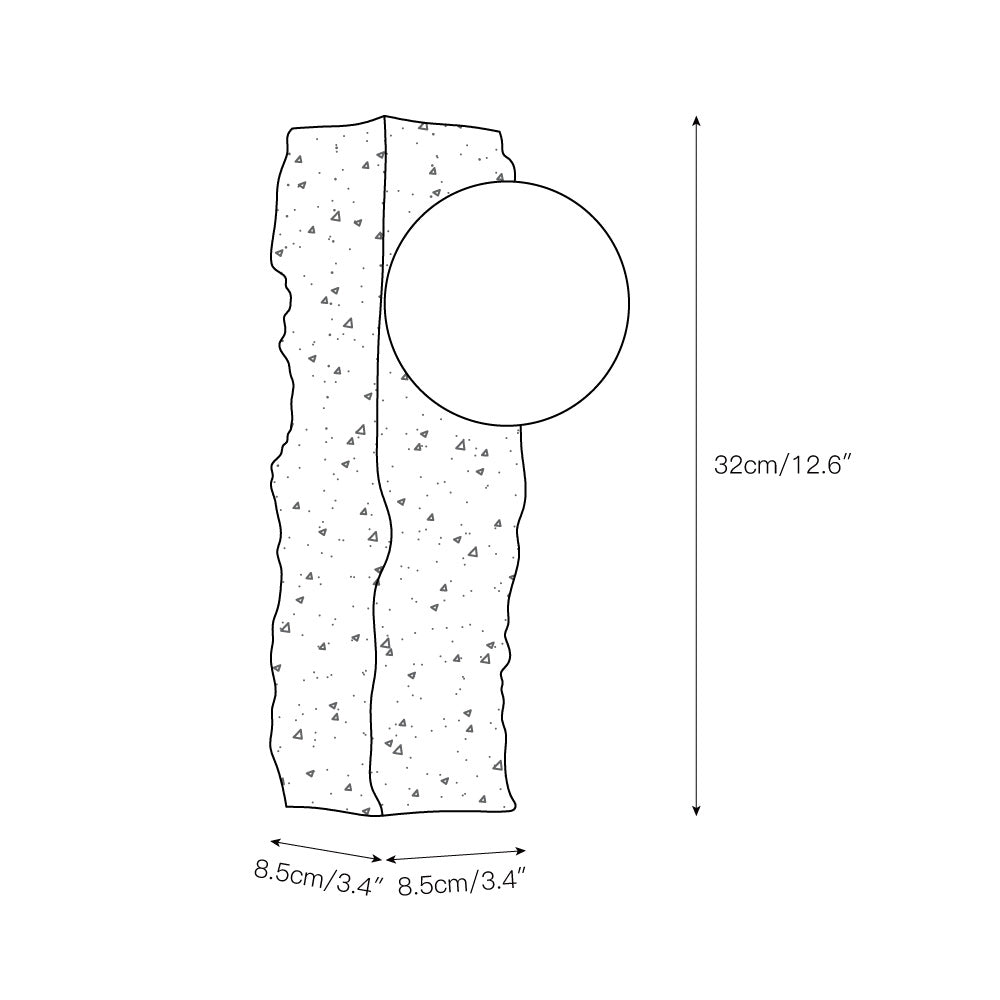 Aureum Moderne Minimaliste Verre Travertin Applique Murale