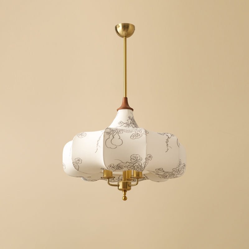 Fioren Tissu Bois Pendentif Lumière