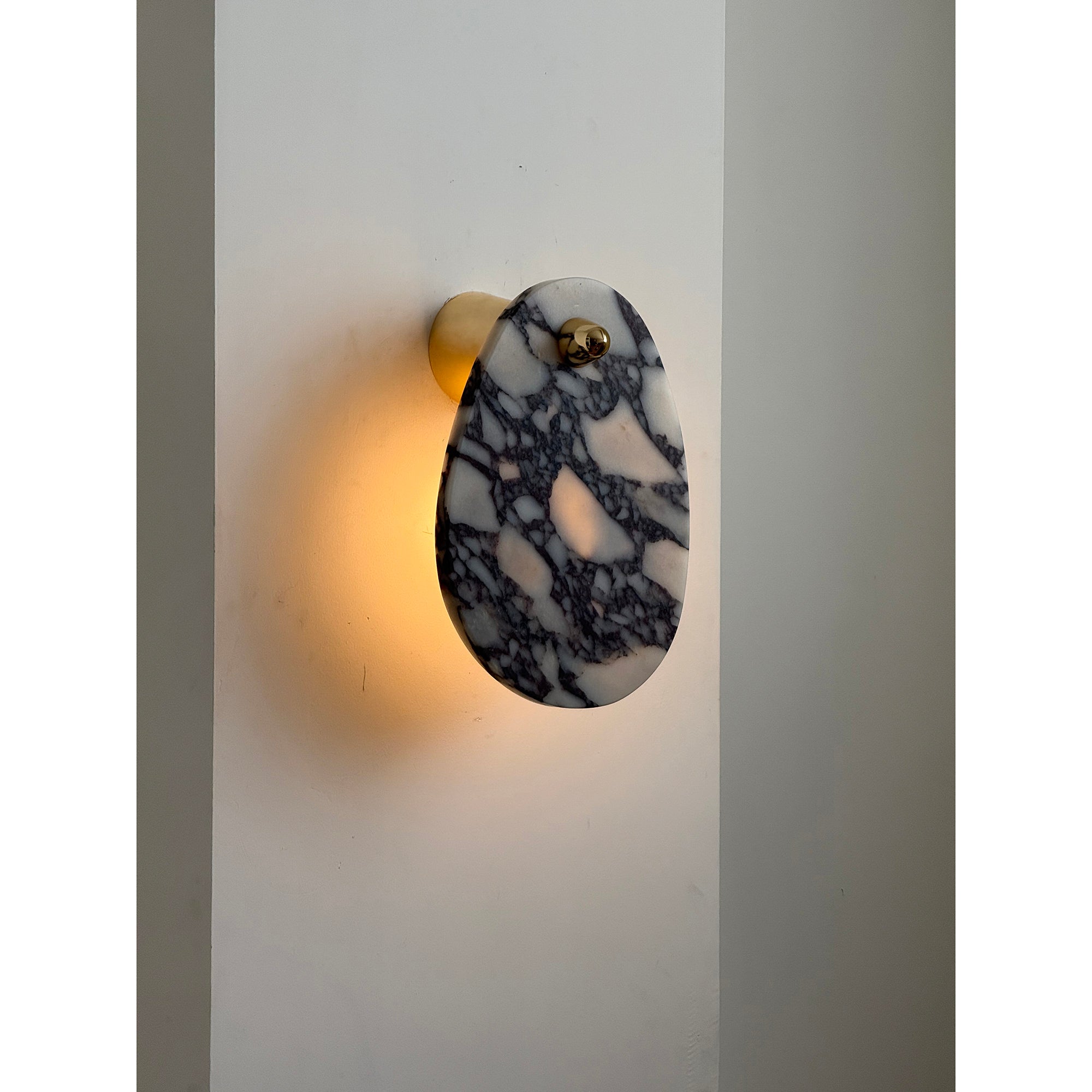 Norduvys Moderne Luxuriouse Métal Marbre Applique Murale